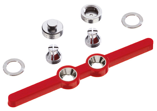 M3 Anker-System, resi., blau/NEM Doppelstegöse